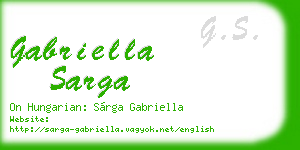 gabriella sarga business card